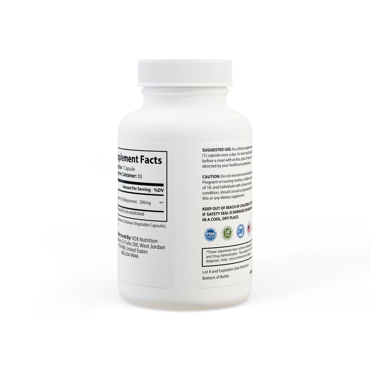 CoQ10 Ubiquinone Supplement (30 Capsules)